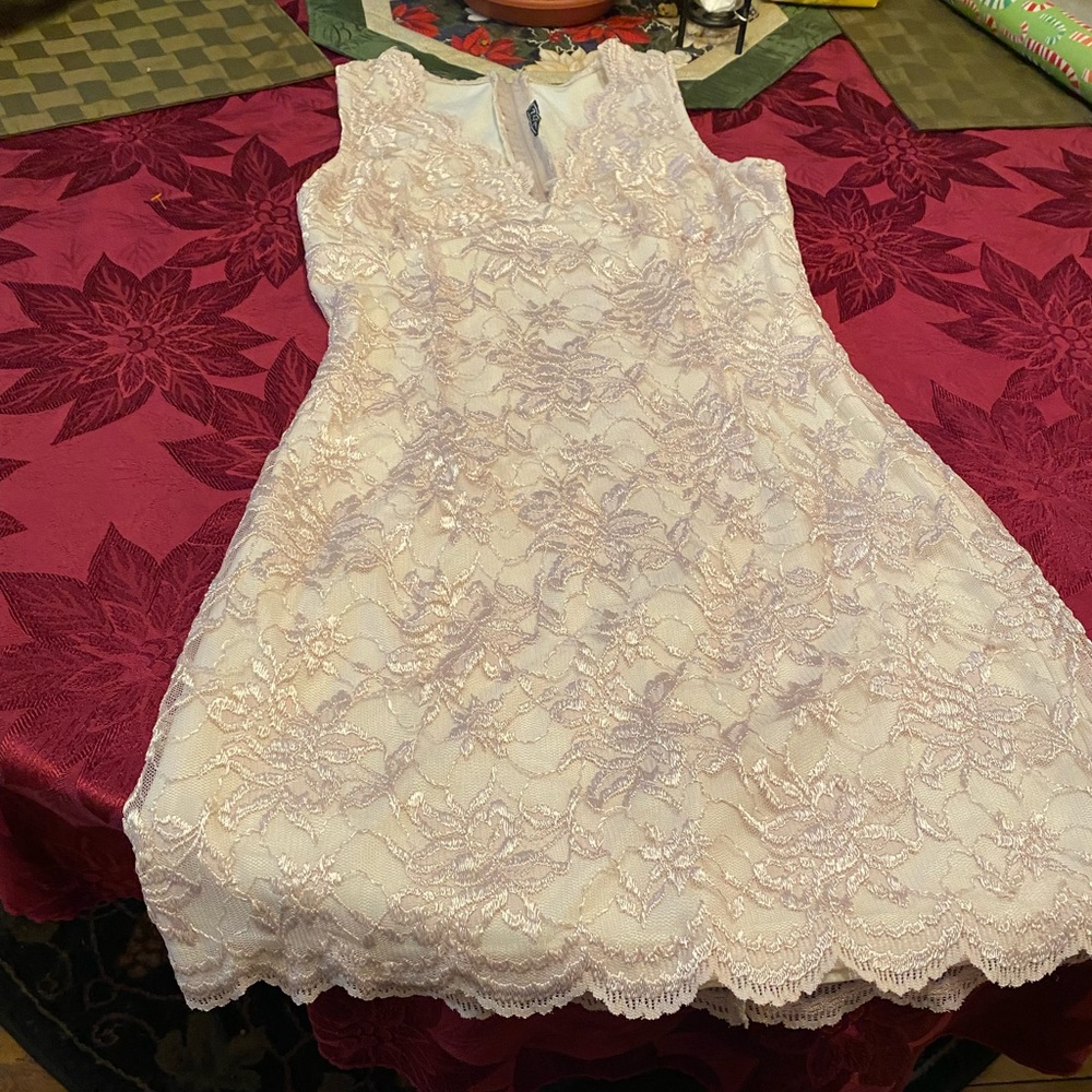 Elegant Cream/Nude Colored Dress By Aziz